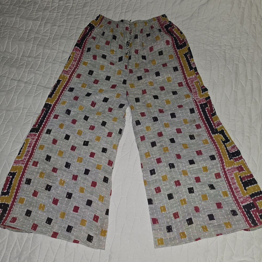 Kantha Wide-Leg Pants